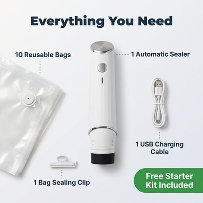 Compact Vacuum Food Sealer — Keep Food Fresh Without Bulky Storage Containers