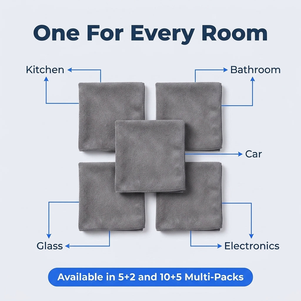 Microfiber Magic Cleaning Cloth — Spotless Shine Without Streaks Or Scratches