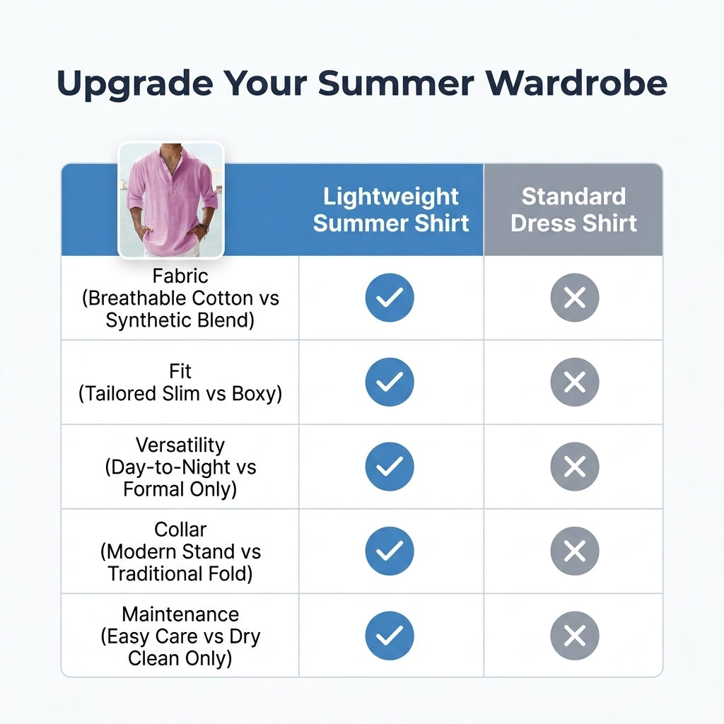 Men’s Cotton Casual Shirt — Clean Summer Style Without Feeling Stiff