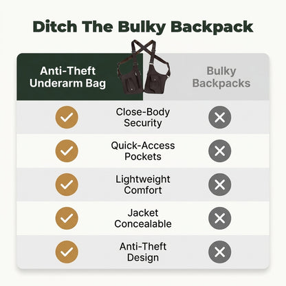 Adjustable Underarm Shoulder Bag — Carry Daily Essentials Without Bulky Bags