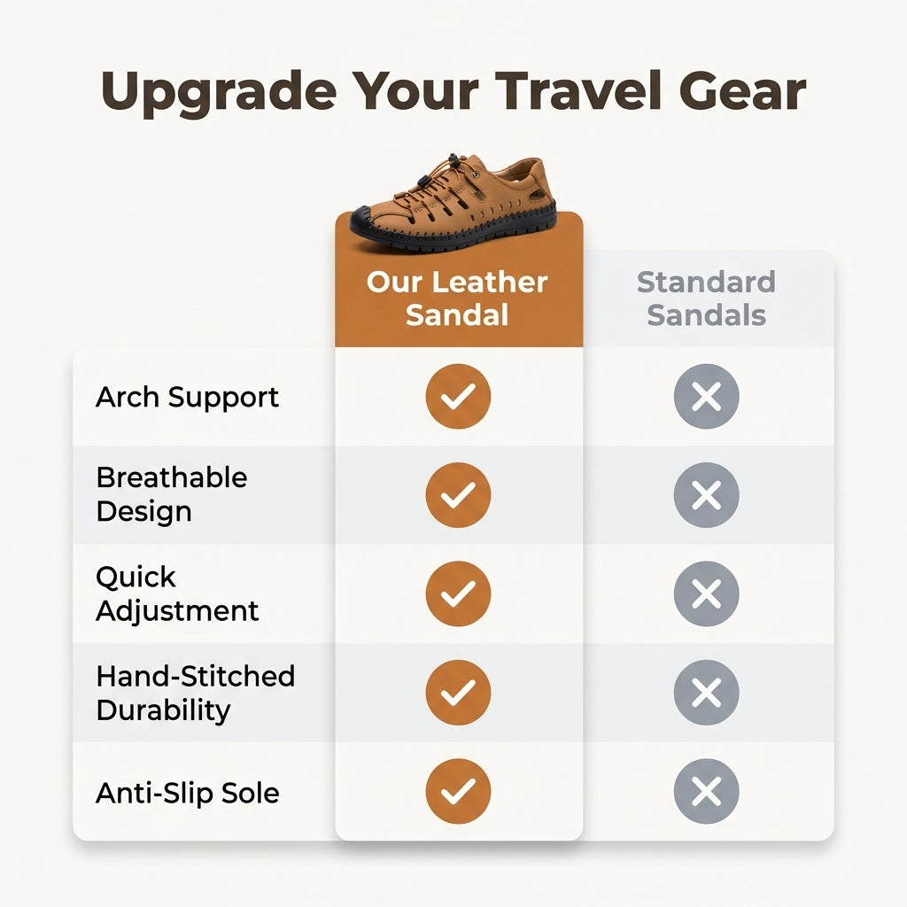 Casual Leather Sandals — Cool Summer Comfort Without Heavy Shoes