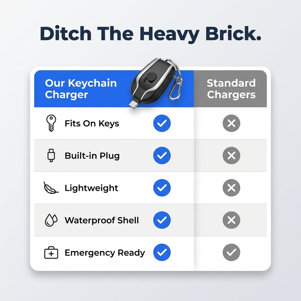 Keychain Mini Power Bank — Emergency Charging Without Bulky Cables