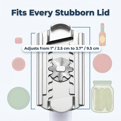 Adjustable Grip Jar Opener — Open Tight Lids Without Hand Strain