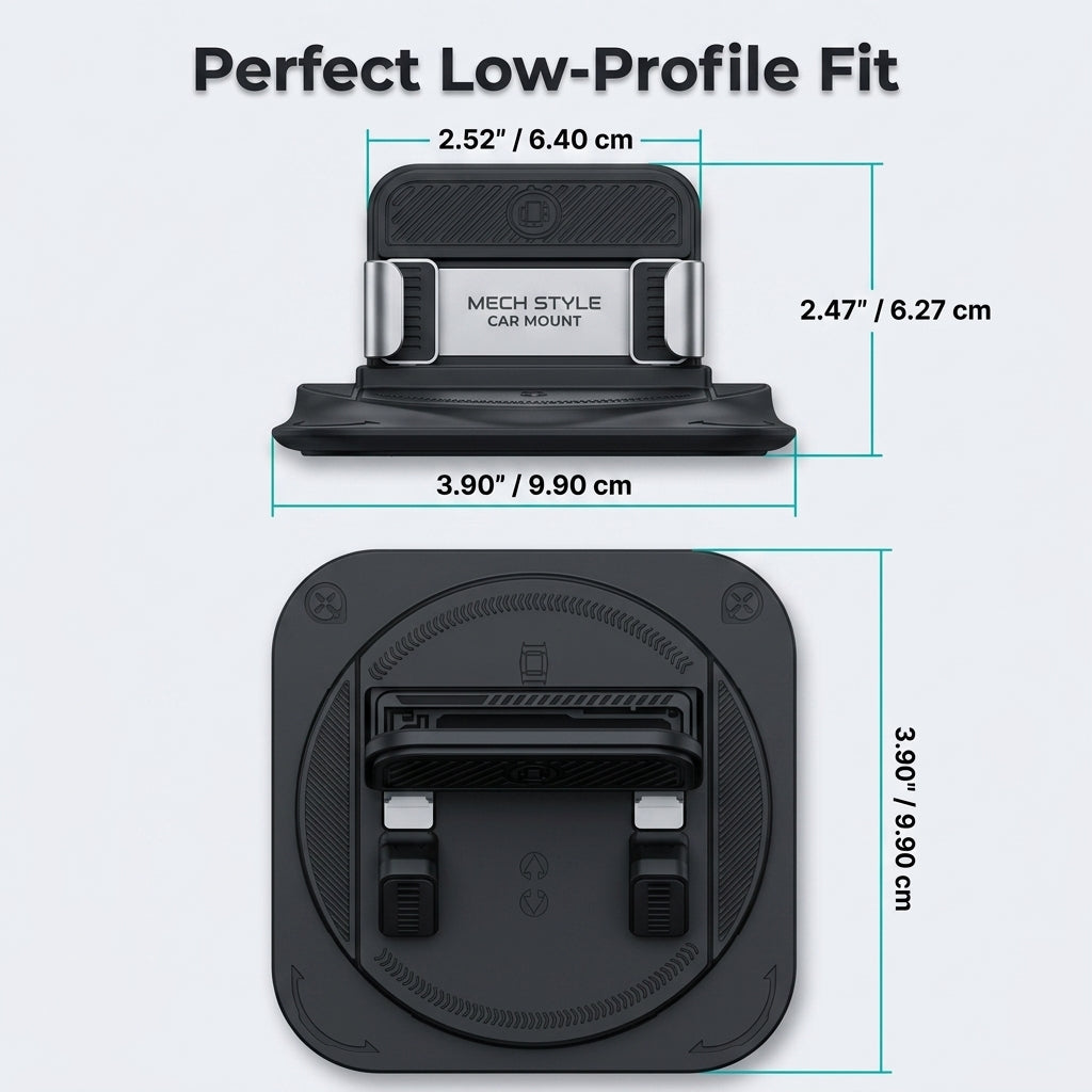 Dashboard Car Phone Mount — Hands-Free Viewing Without Vent Clips Or Suction Cups