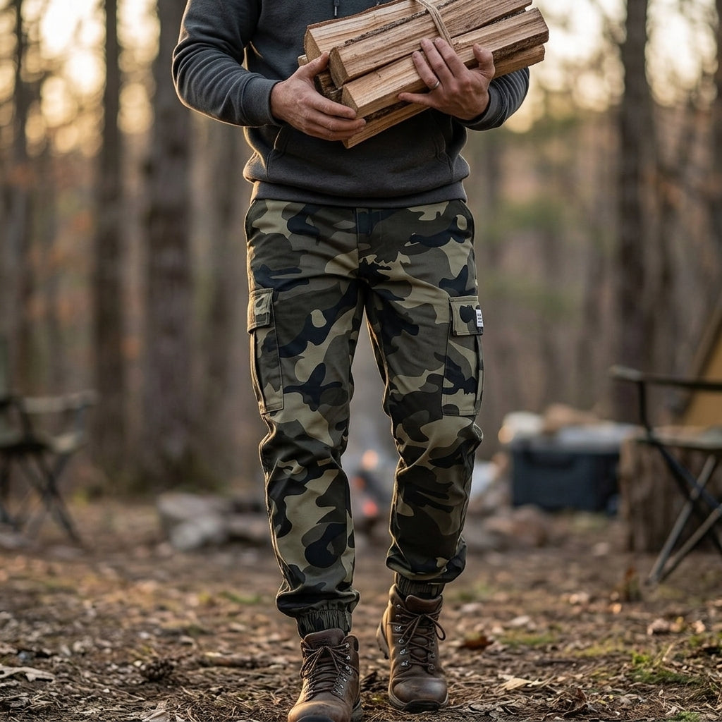 Casual Camo Work Pants — Practical Storage Without Bulky Workwear