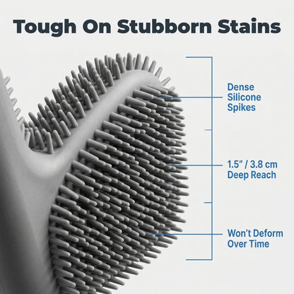 Silicone Toilet Brush - End of Smelly Brushes and Stained Toilet Bowls