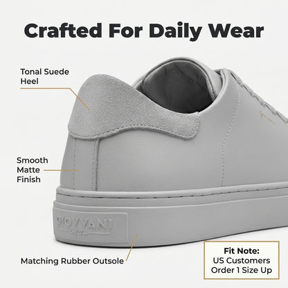 Grey Leather Sneakers — Smart Casual Style Without Stiff Dress Shoes
