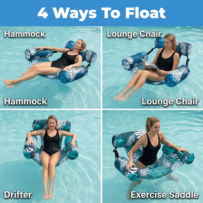 Inflatable Water Hammock Lounger — Float, Relax & Stay Cool Without Bulky Pool Floats