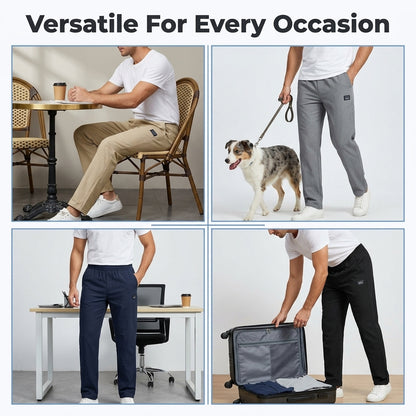 Breathable Straight-Leg Trousers For Men