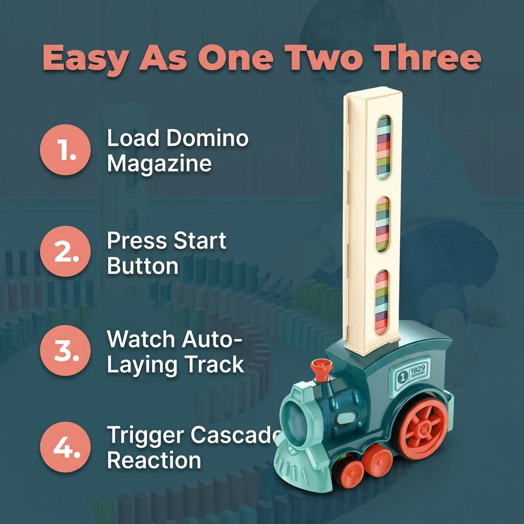 Domino Train Toy — Screen-Free Learning Through Colourful Chain Reactions