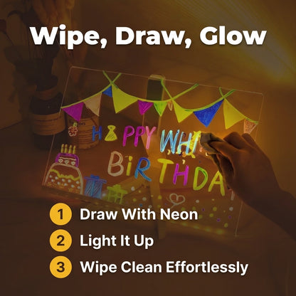 LED Glow Drawing Board — Creative Light-Up Fun Without Messy Paint