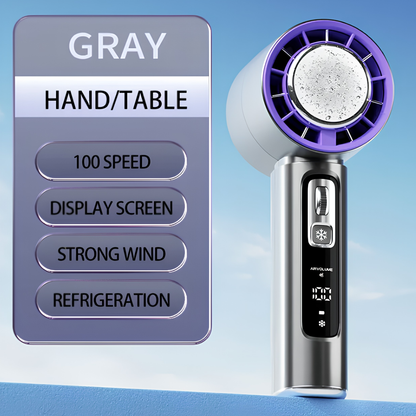 Handheld Bladeless LED Fan — Stay Cool Without Exposed Fan Blades
