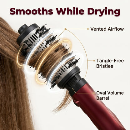 3-in-1 Blowout Hairbrush — Smooth Salon-Style Hair Without Complicated Styling