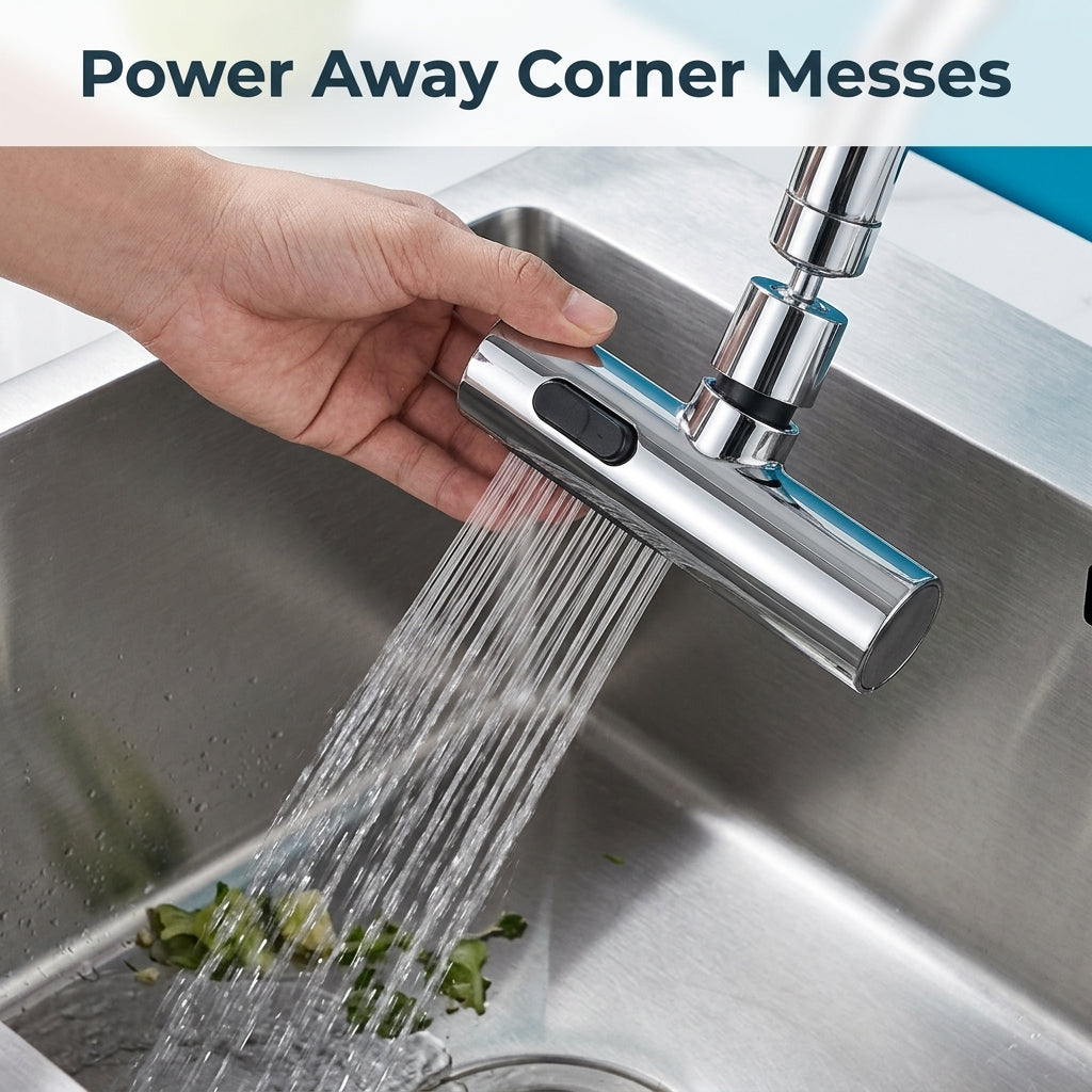 Waterfall Kitchen Faucet Attachment — Wider Rinsing Without Replacing Your Faucet
