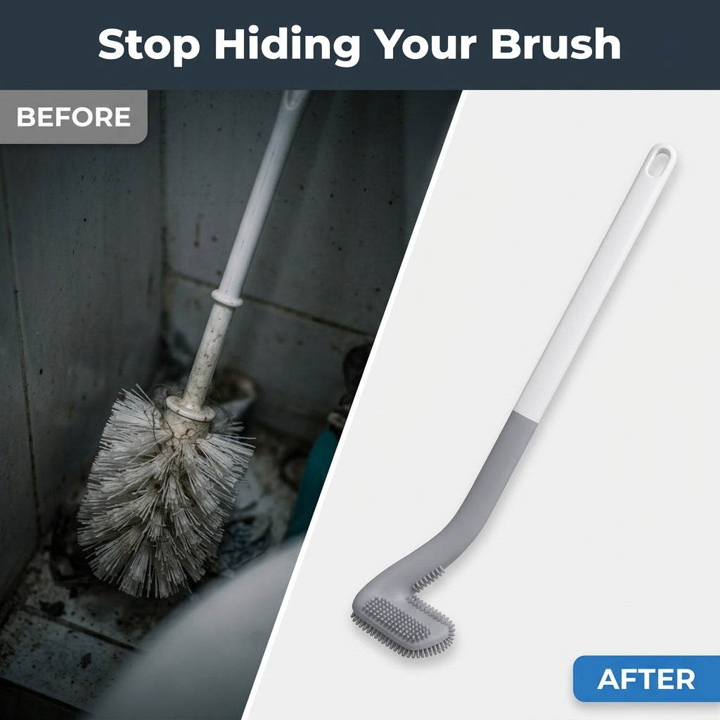 Silicone Toilet Brush - End of Smelly Brushes and Stained Toilet Bowls