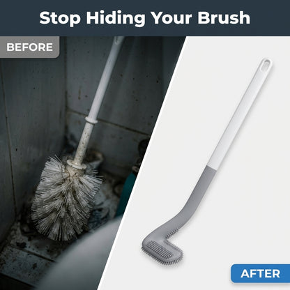 Silicone Toilet Brush - End of Smelly Brushes and Stained Toilet Bowls