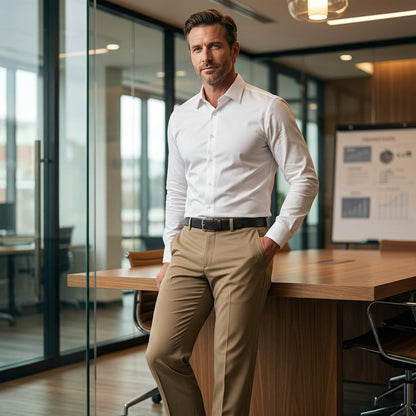 Wrinkle Free Stretch Pants - Breathable and Durable Performance Fabric
