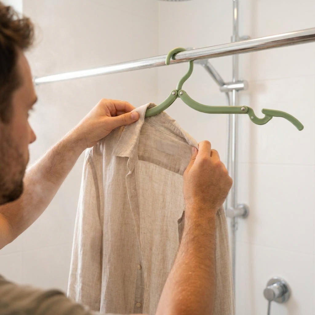 Travel Folding Hangers — Keep Clothes Neat Anywhere Without Bulky Hangers