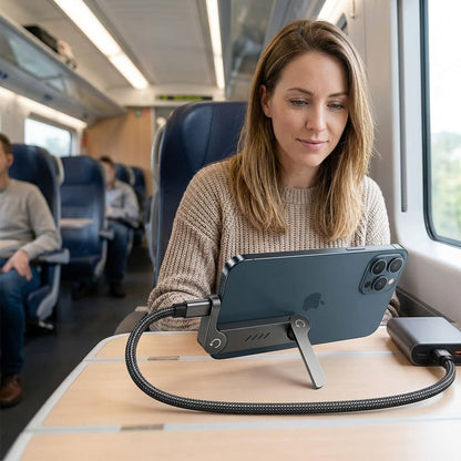 2-in-1 Fast Charging Cable — Charge Your Phone Without Holding It Up