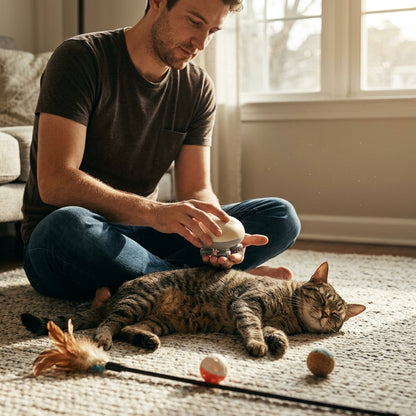 Electric Cat Massage Brush — Gentle Full-Body Massage Without Constant Hand Brushing