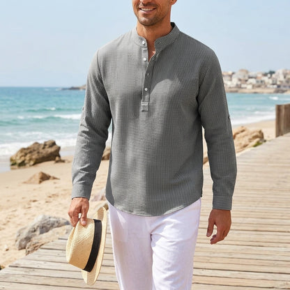 Men’s Long-Sleeve Casual Shirt — Clean Style Without Feeling Stiff