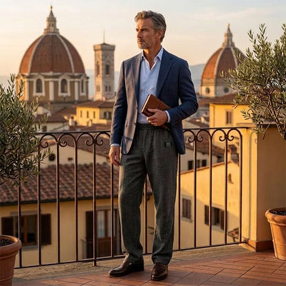 Breathable Straight-Leg Trousers For Men