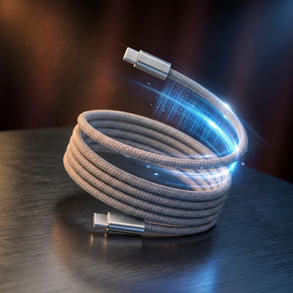 Magnetic Anti-Tangle Charging Cable — Fast Charging Without The Cable Clutter