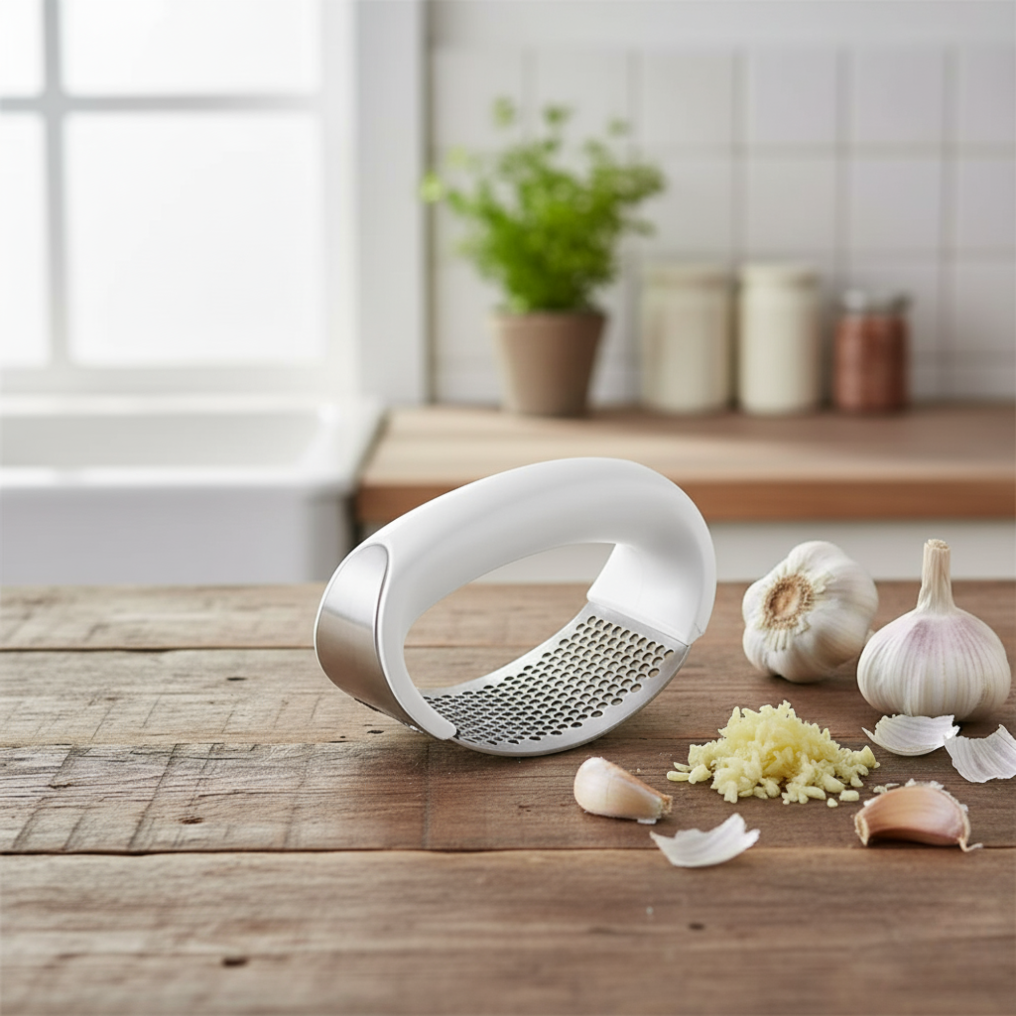 Rocking Garlic Press — Mince Garlic Faster Without Hand Strain