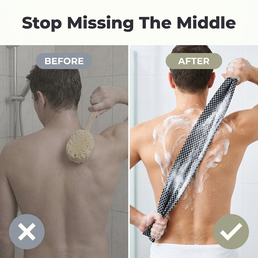 Exfoliating Back Scrub Towel — Deep Clean Your Skin Without Struggling To Reach