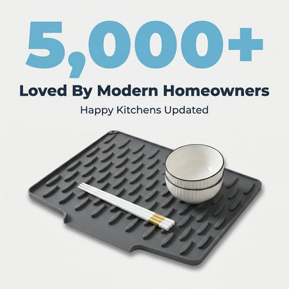 Silicone Drying & Heat-Resistant Mat — Dry Dishes & Protect Counters Without Bulky Racks