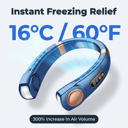 Wearable 5-Speed Neck Fan — Stay Cool Hands-Free Without Carrying A Fan