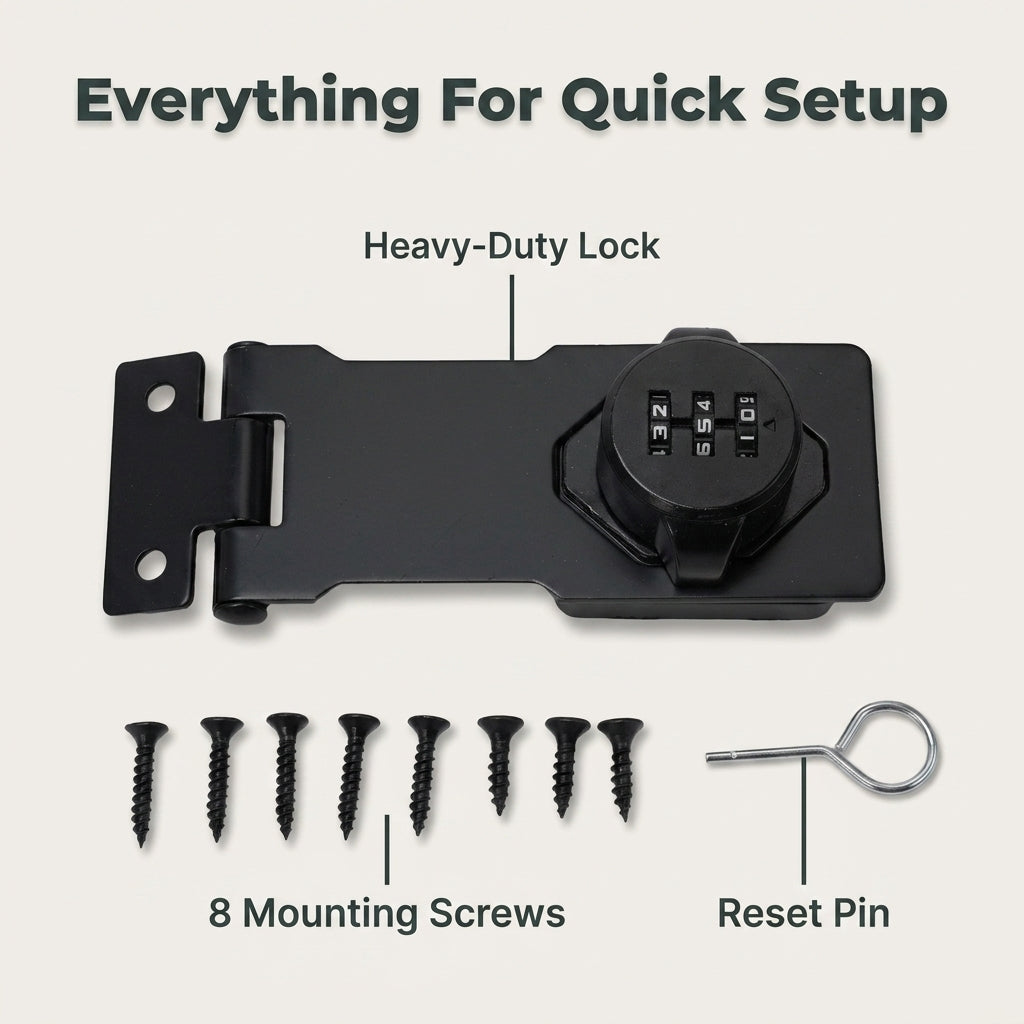 Heavy-Duty Combination Gate Lock — Secure Outdoor Spaces Without Keys