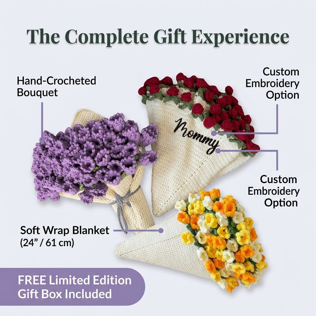 Crochet Rose Bouquet — Lasting Flowers Without Wilting