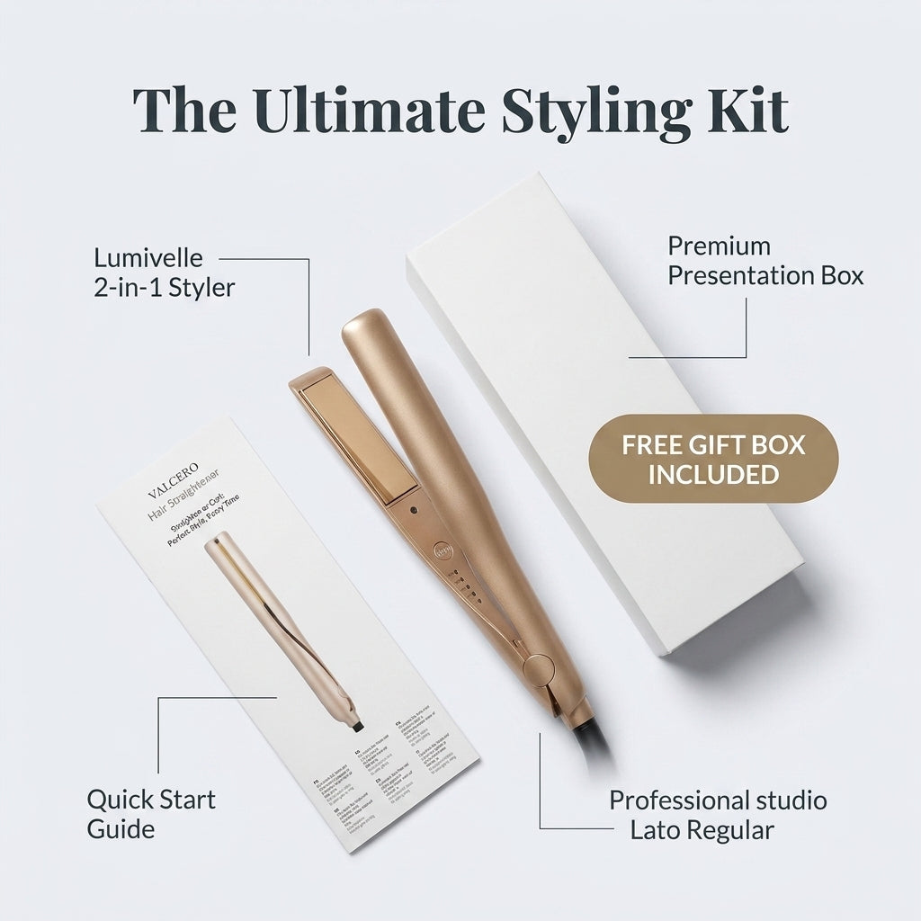 2-in-1 Hair Straightener & Curler — Sleek Hair Or Soft Curls With One Styling Tool
