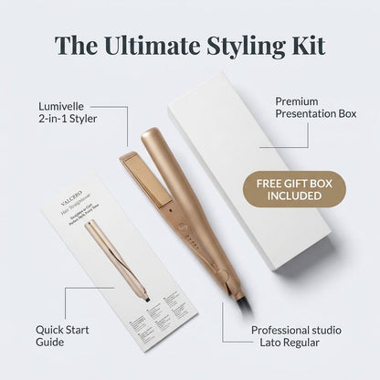 2-in-1 Hair Straightener & Curler — Sleek Hair Or Soft Curls With One Styling Tool