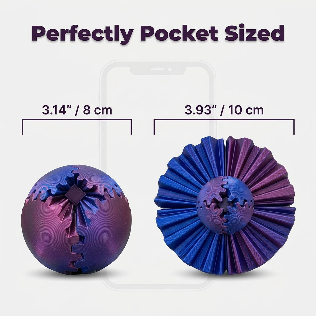 Twisting Gear Globe — Stress-Relief Fidgeting With Mesmerising Mechanical Motion