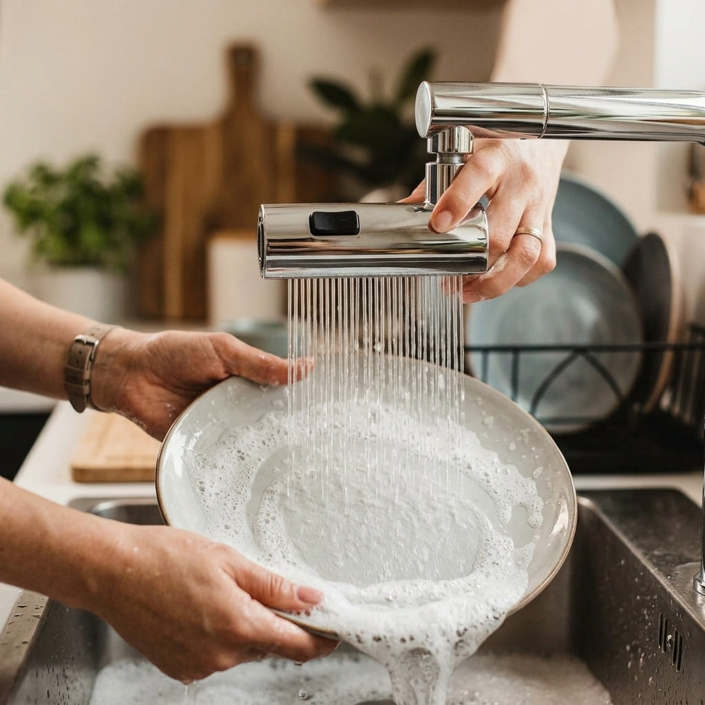 Waterfall Kitchen Faucet Attachment — Wider Rinsing Without Replacing Your Faucet