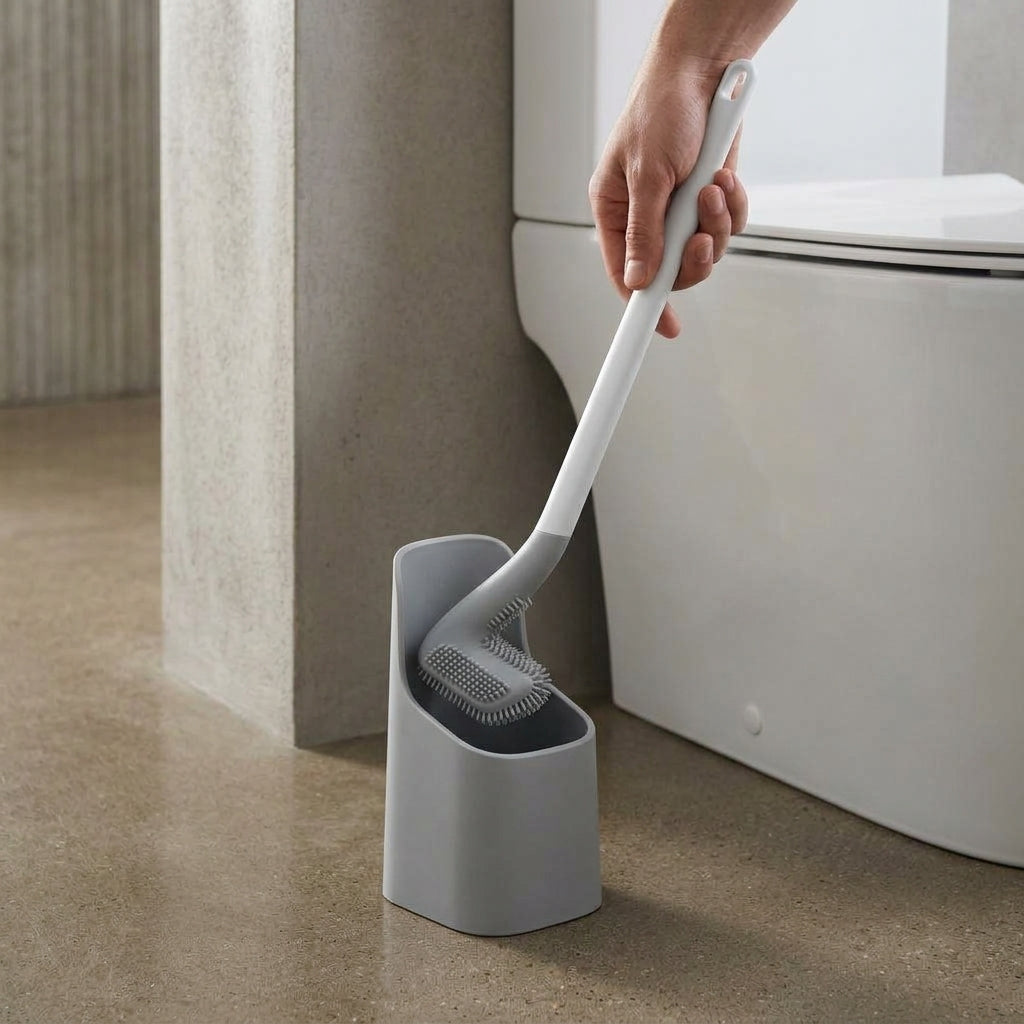 Silicone Toilet Brush - End of Smelly Brushes and Stained Toilet Bowls