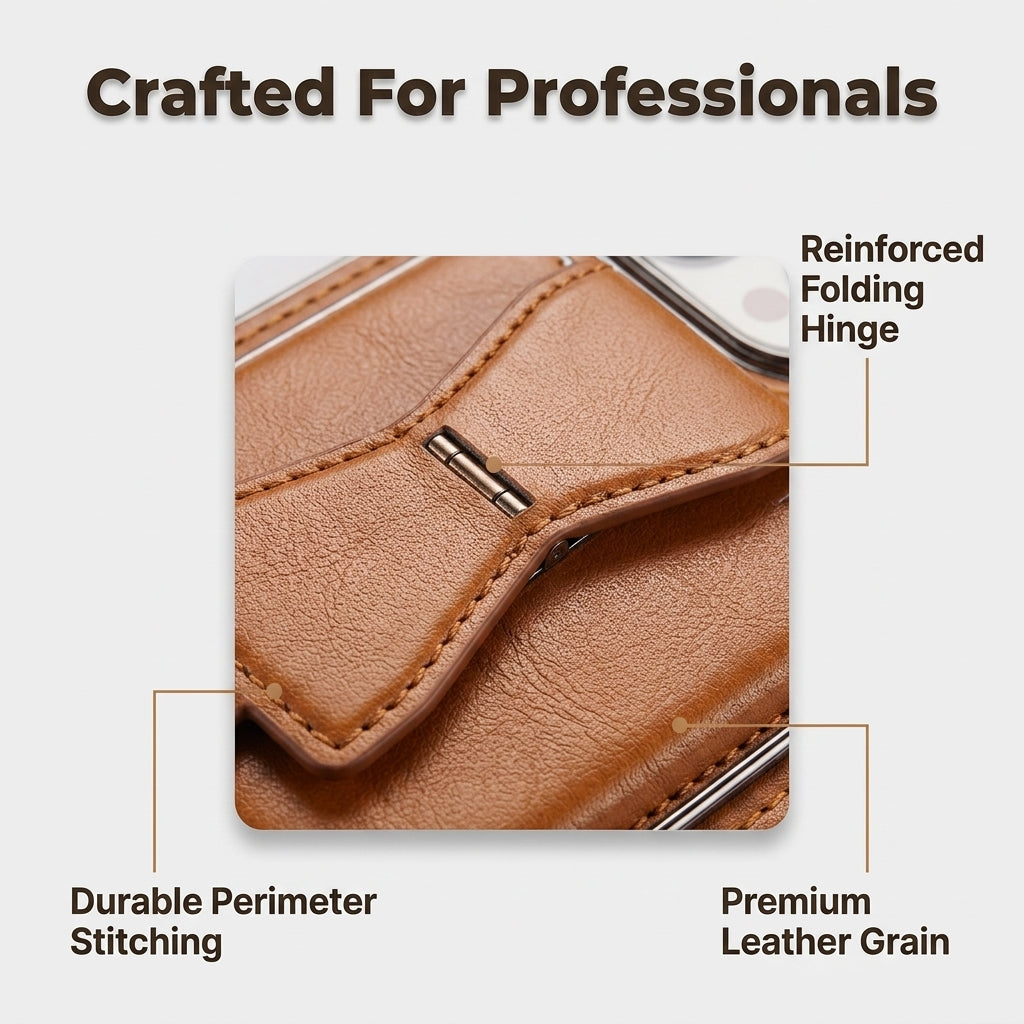 Leather Magnetic Wallet iPhone Case — Protect, Charge & Carry Cards In One Case
