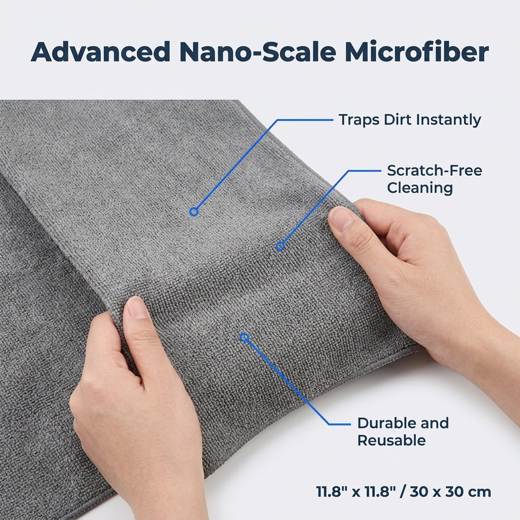 Microfiber Magic Cleaning Cloth — Spotless Shine Without Streaks Or Scratches