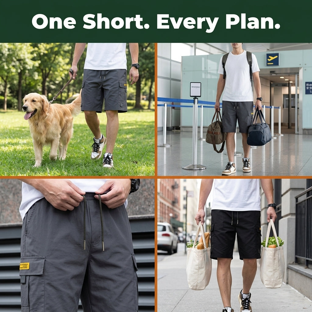 Men’s Lightweight Cargo Shorts — Clean Utility Without Heavy Bulk