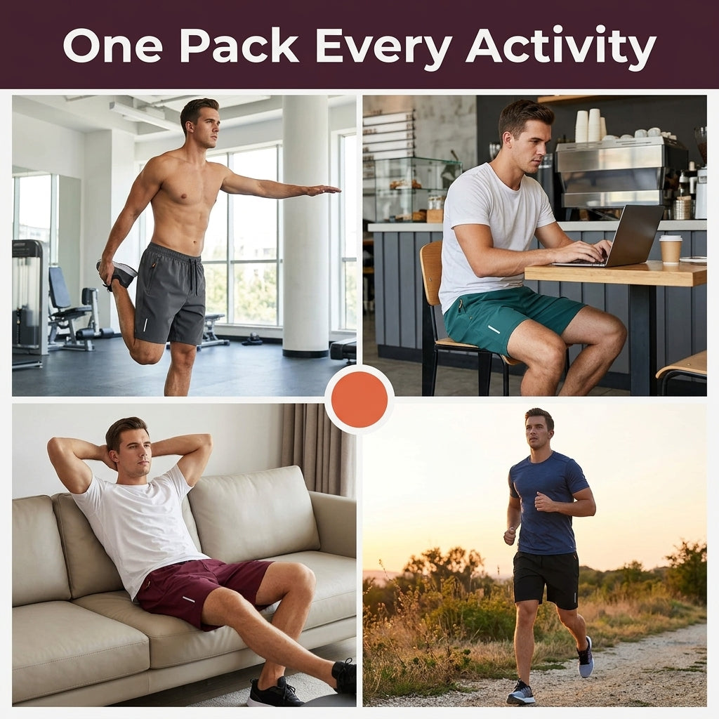 5-Pack Quick-Dry Athletic Shorts — Stay Cool Without Looking Too Casual