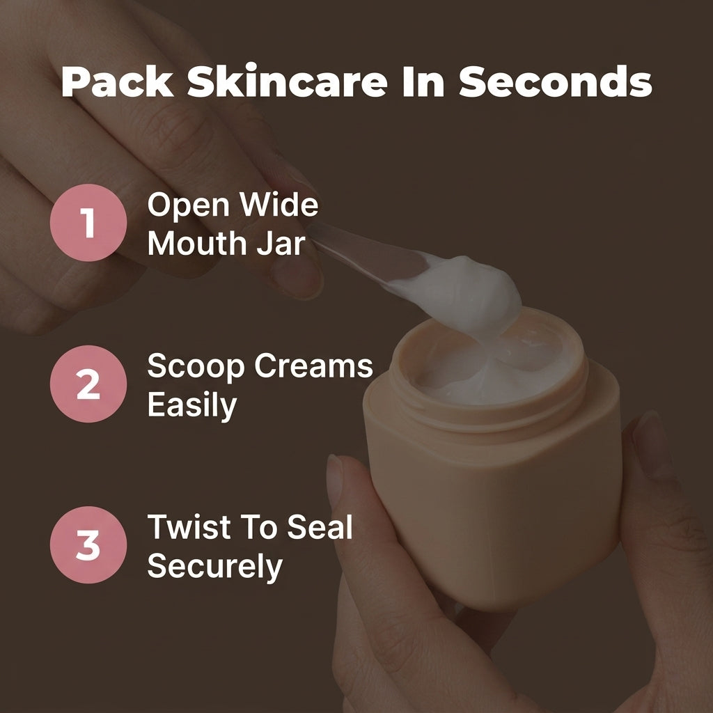 Mini Refillable Travel Jars — Carry Creams & Lotions Without Bulky Bottles