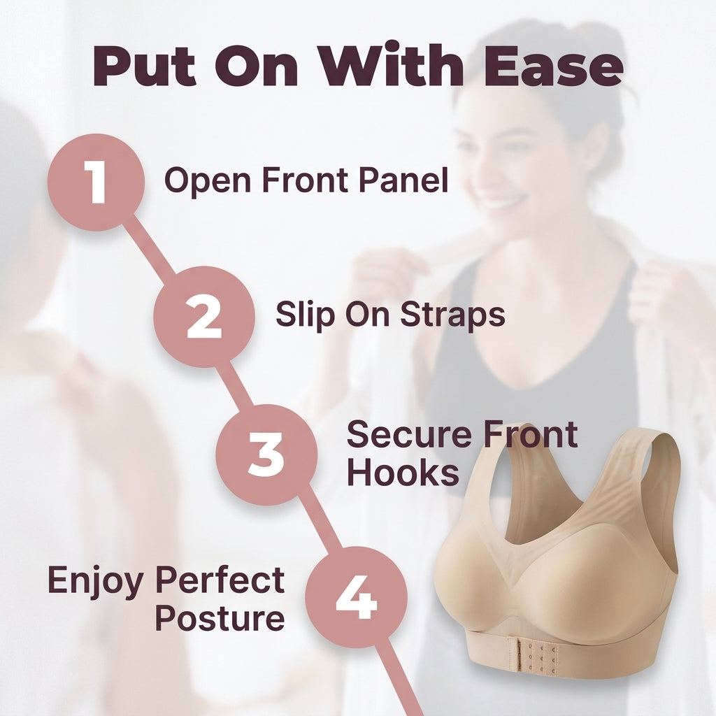 Wireless Posture Support Bra — Lift, Coverage & Back Support Without Painful Wires