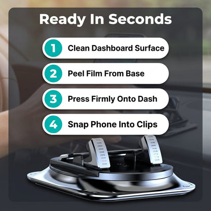 Dashboard Car Phone Mount — Hands-Free Viewing Without Vent Clips Or Suction Cups