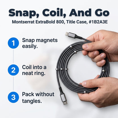 Magnetic Anti-Tangle Charging Cable — Fast Charging Without The Cable Clutter