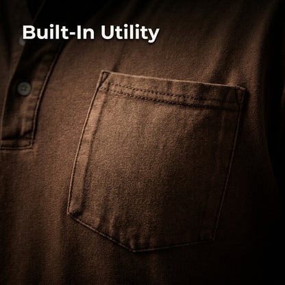 Retro Henley Long-Sleeve Shirt — Clean Vintage Style Without Stiff Formal Shirts