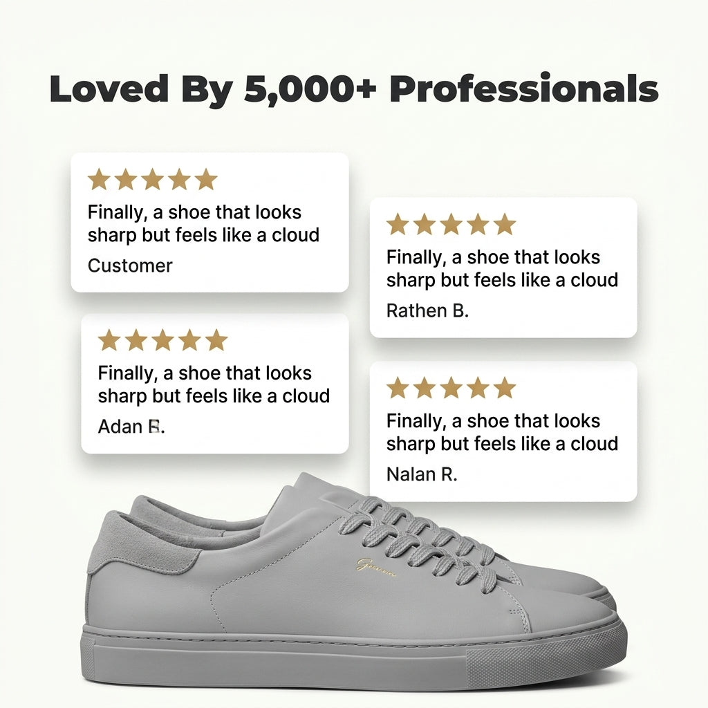 Grey Leather Sneakers — Smart Casual Style Without Stiff Dress Shoes