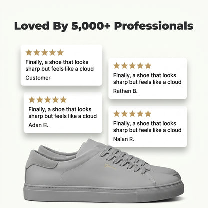Grey Leather Sneakers — Smart Casual Style Without Stiff Dress Shoes