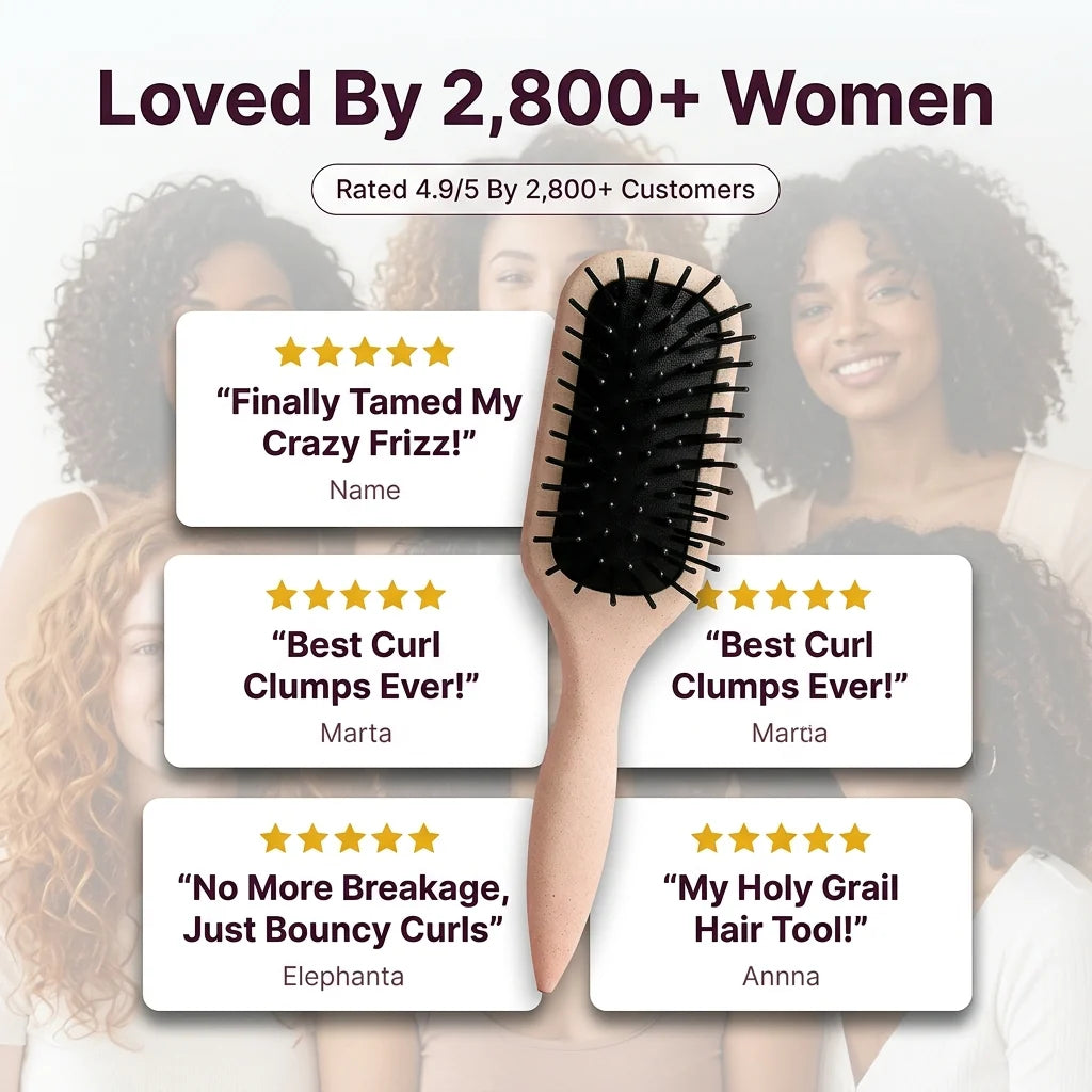 Anti-Frizz Curl Styling Brush — Defined Curls Without Frizz Or Pulling
